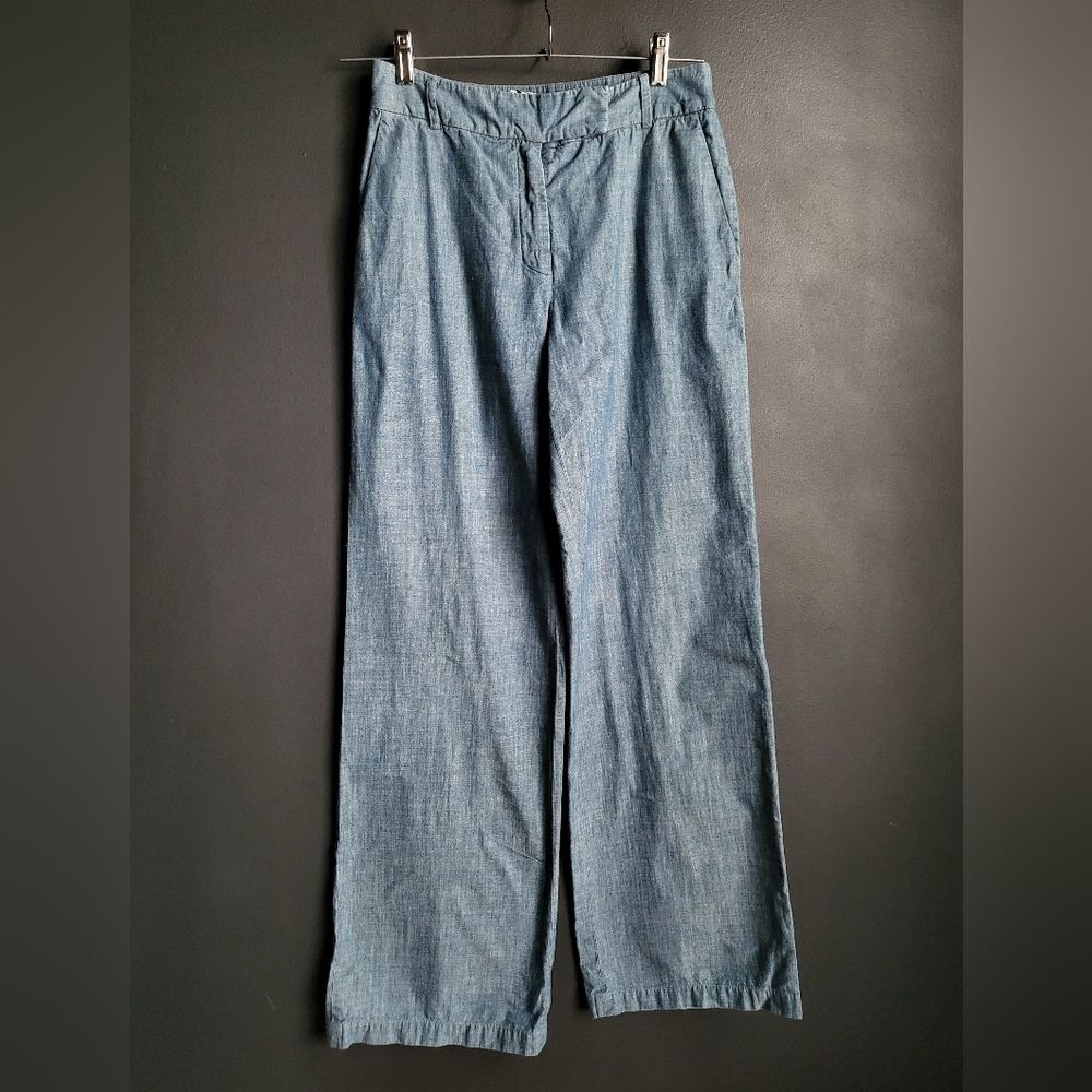 Missoni Chambray Trouser Bootcut Size US 8 Blue